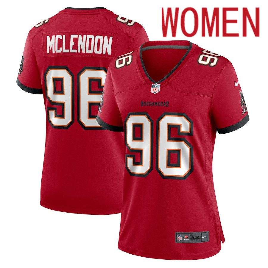 Women Tampa Bay Buccaneers #96 Steve McLendon Nike Red Game NFL Jersey->women nfl jersey->Women Jersey